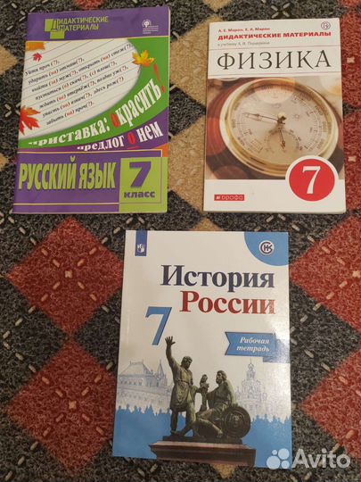 Дидактические материалы, рабочая тетрадь, 7 класс