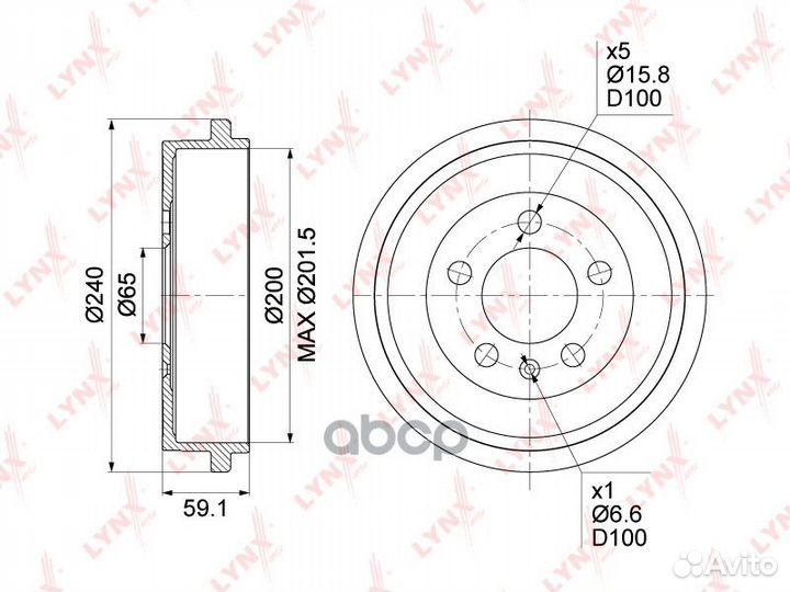Барабан тормозной (200x51) skoda Fabia I-III 99