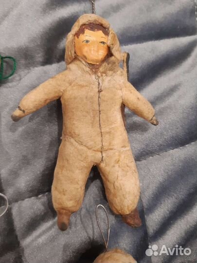 Ватные елочные игрушки СССР