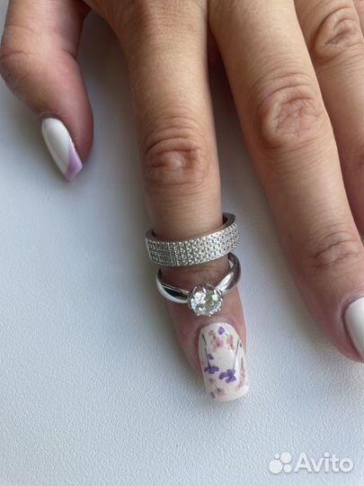 Кольцо серебро 925