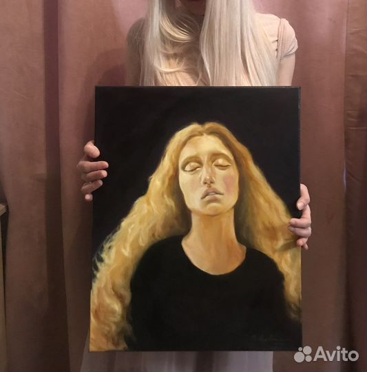 Картина маслом, ренессанс, портрет, 40/50 см