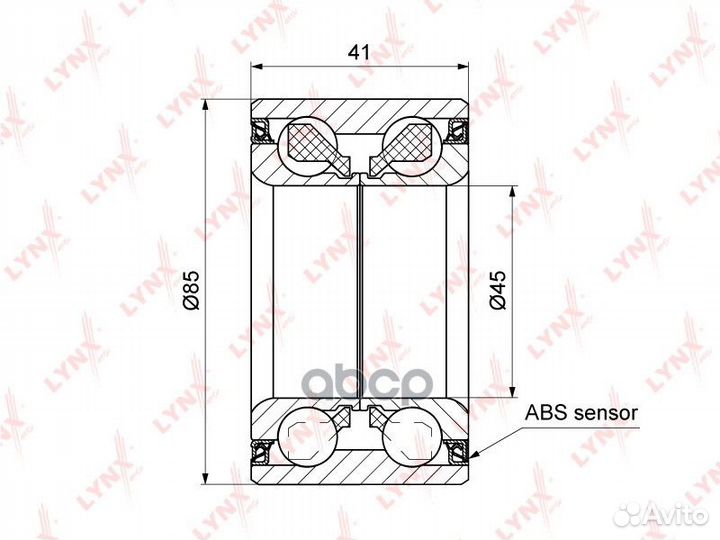 Комплект подшипника ступицы колеса зад WB12