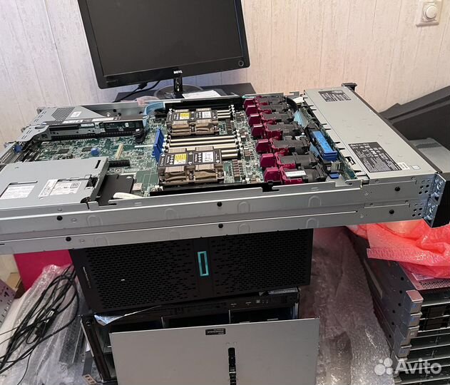 Сервер hp proliant dl360 gen10 128gb два gold 6146