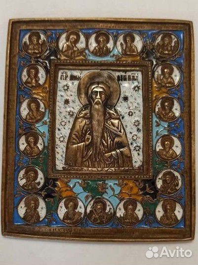 Меднолитая икона Паисий Великий
