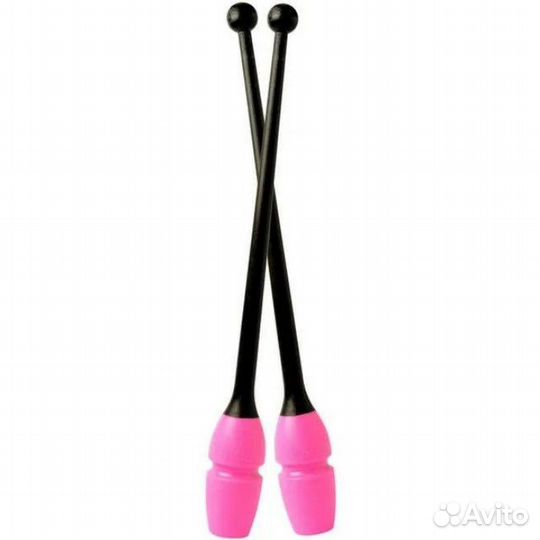Булавы детские 36 см pastorelli Черный-Розовый флу