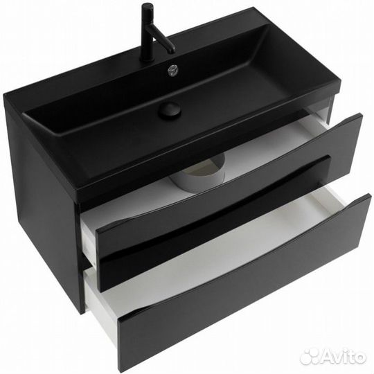 Мебель для ванной BelBagno Marino 90-BB900/450-LV-ART-AST-nero Nero Lucido