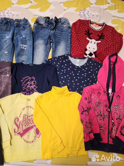 Большой пакет вещей для девочки 98-104