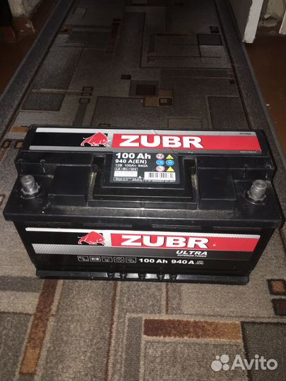 Аккумулятор автомобильный zubr Ultra 100 Ah 940 A