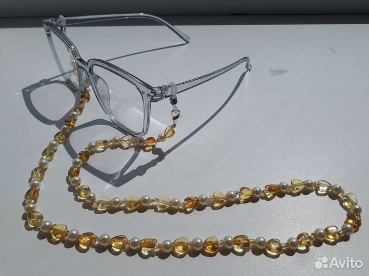 Цепочка для очков, держатель, натуральные камни
