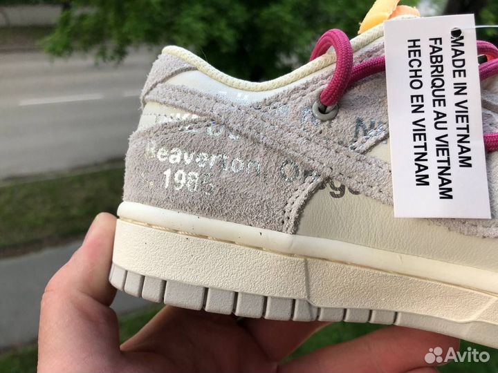 Кроссовки женские nike Dunk Low Off-White Lot 35