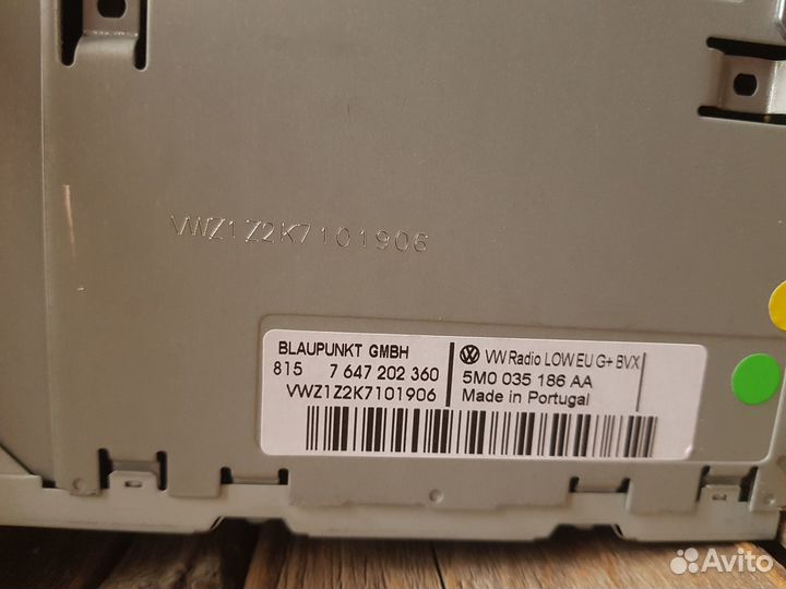 Штатная магнитола Volkswagen Tiguan I