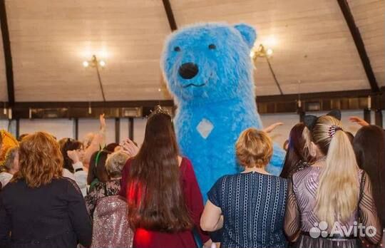 Ростовая кукла надувная Голубой мишка