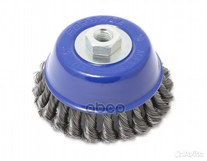 Щетка для шлифмашины чашеобразная, витая, жестк