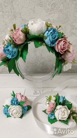 Ободок заколка повязка ручной работы