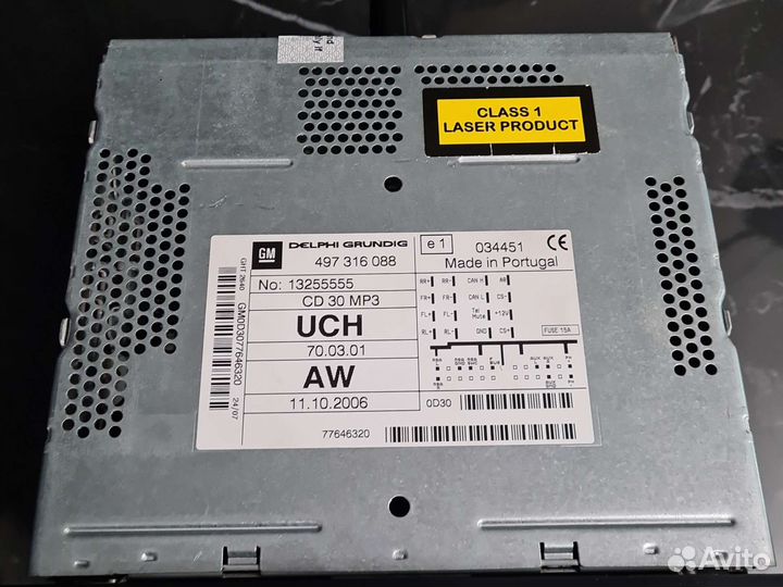 Штатный магнитофон на opel astra