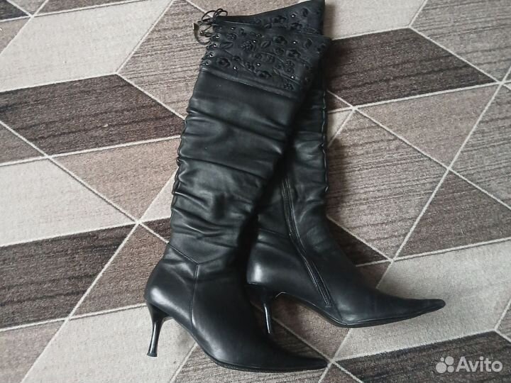 Сапоги женские натуральная кожа38-39.р