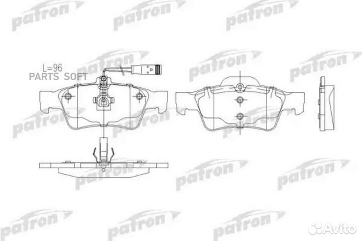 Patron PBP1526 Колодки тормозные MB W211 02- задн
