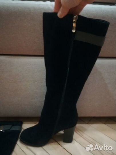 Сапоги замша