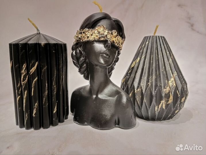 Свечи ручной работы из натурального воска