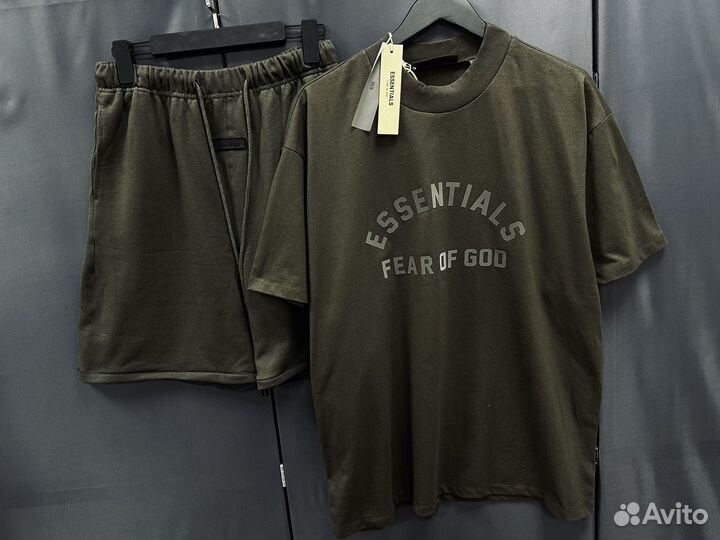 Костюм шорты и футболка essentials fear of god FOG
