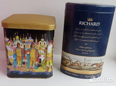 Красивые железные коллекционные баночки от чая