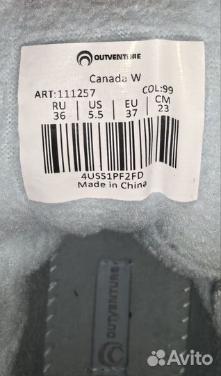 Ботинки женские утепленные Canada w черные