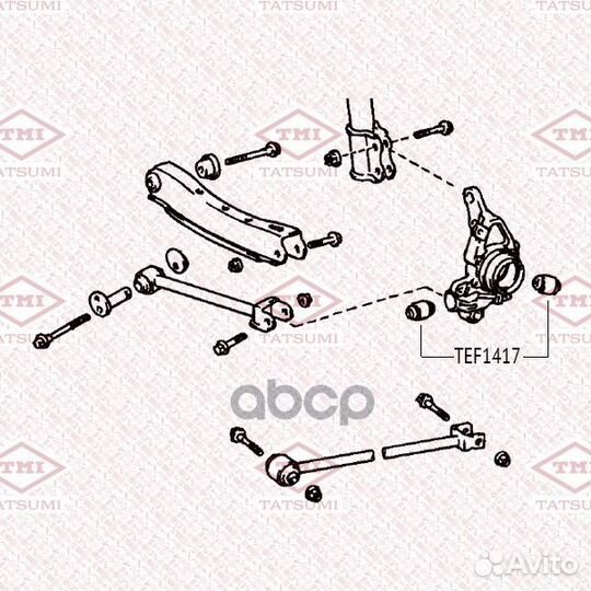 Сайлентблок задней цапфы TEF1417 tatsumi