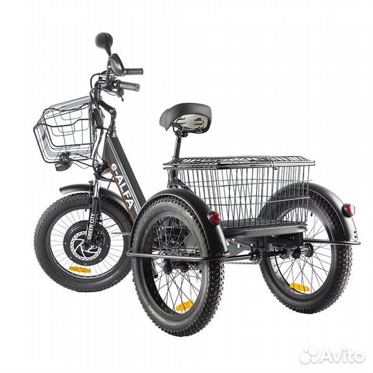 Трицикл green city e-alfa Trike Черный-2515