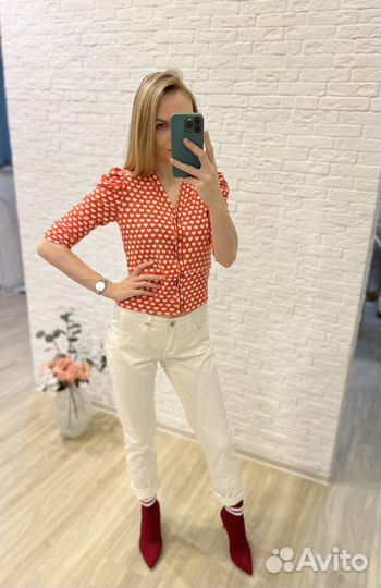 Кофта коралловая в сердечко s/m