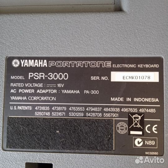 Синтезатор yamaha psr 3000