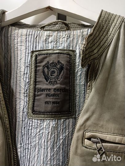 Кожаная куртка мужская 48 50