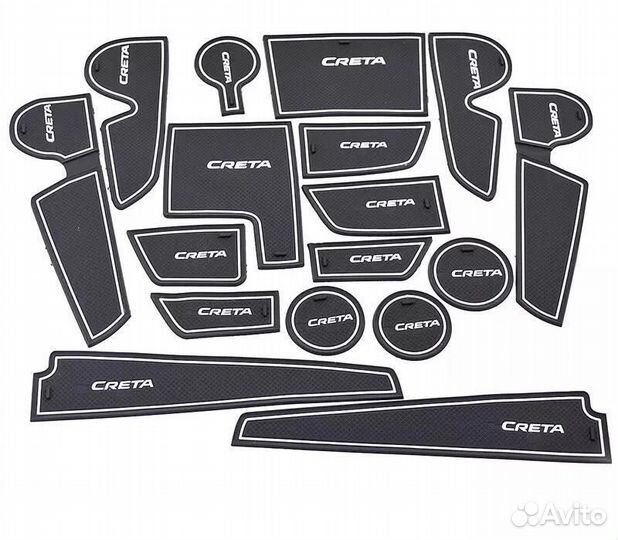 Коврики в ниши салона Хёнде Крета 2017-2021 г.г
