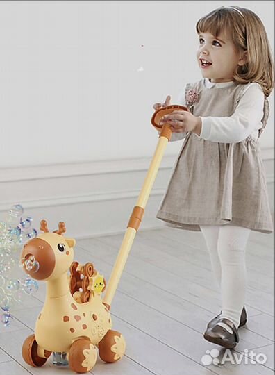 Игрушка детская каталка жирафик, пони