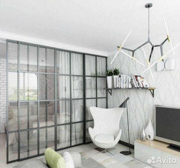 Стеклянная перегородка