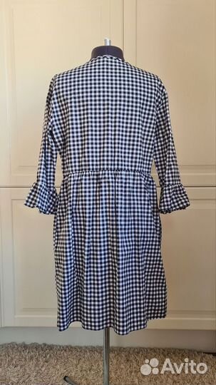 Италия Tezenis 50 Хлопковое платье в клетку