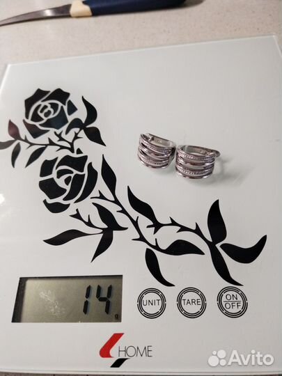 Серьги серебряные