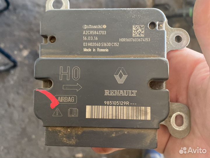 Блок airbag renault duster 2016 года 2.0л полный