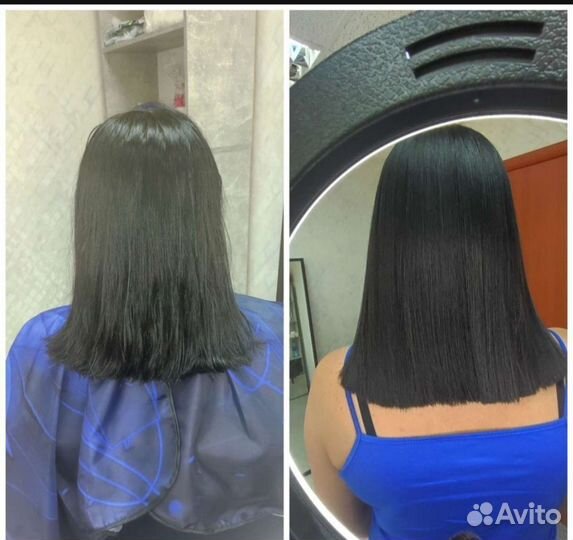 Кератиновое выпрямление волос