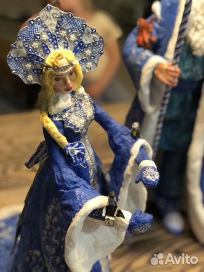 Новогодняя ватная игрушка