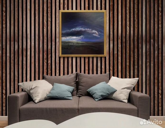 Картина маслом на холсте тучи