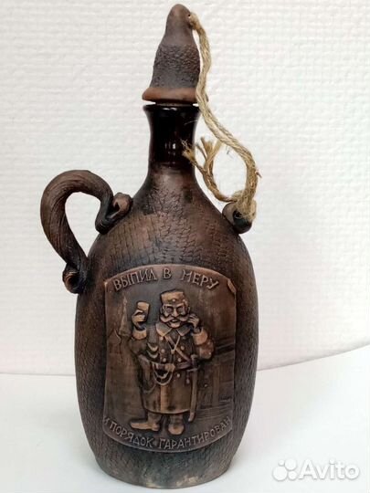 Графин для вина глина 1,2л Прибалтика