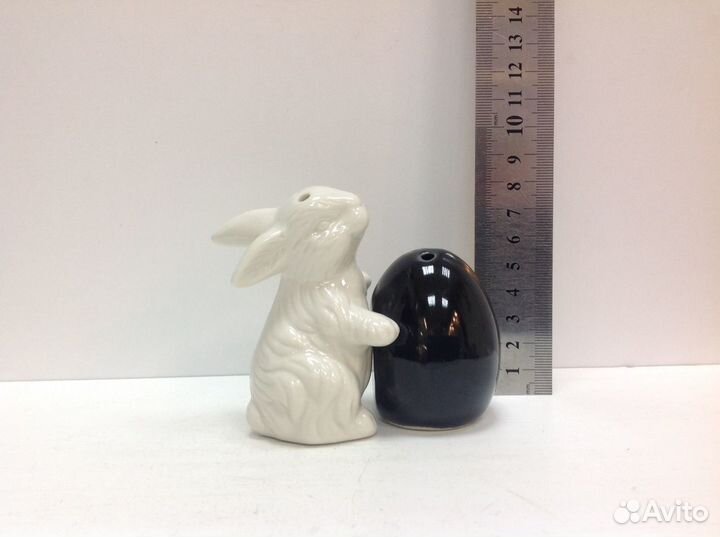 Солонка перечница фарфор заяц