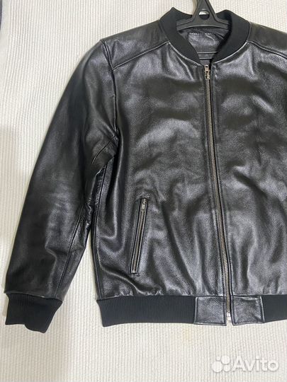 Кожаная куртка мужская (класический бомбер)