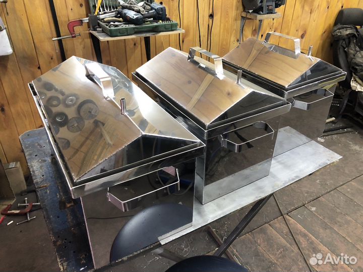 Коптильня из нержавейки 250х400х250