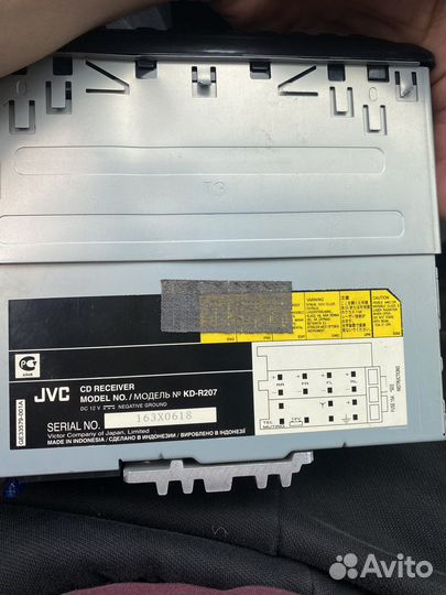 Магнитола 1 din jvc kd-r207