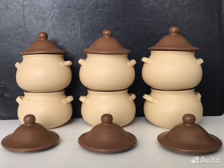 Комплект керамических горшочков для запекания