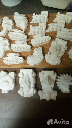 Раскраски - гипс - фигуры 2D и 3D