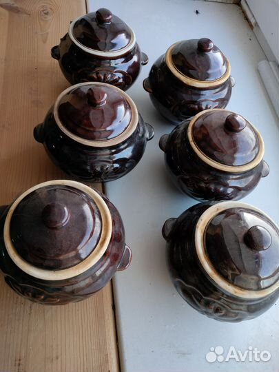 Горшок керамический 6 штук