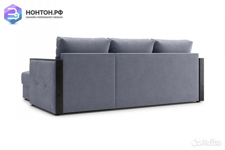 Диван угловой дельфин Инсайд темно-серый