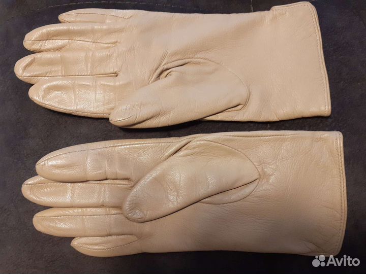 Перчатки женские кожаные